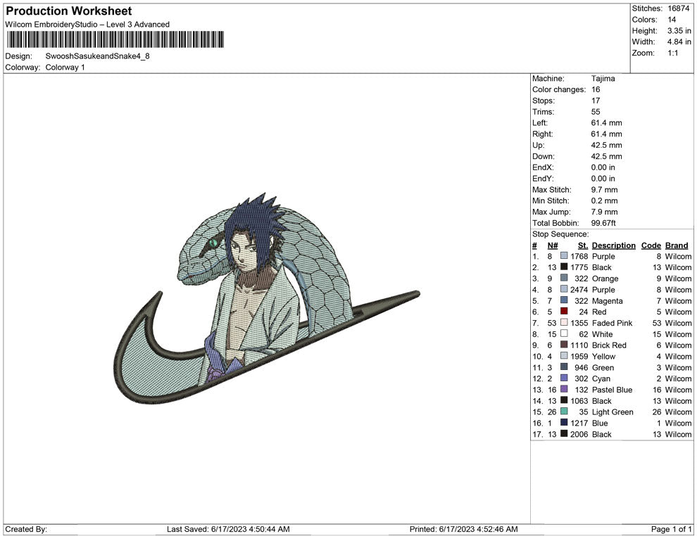 Swoosh Sasuke and Snake B