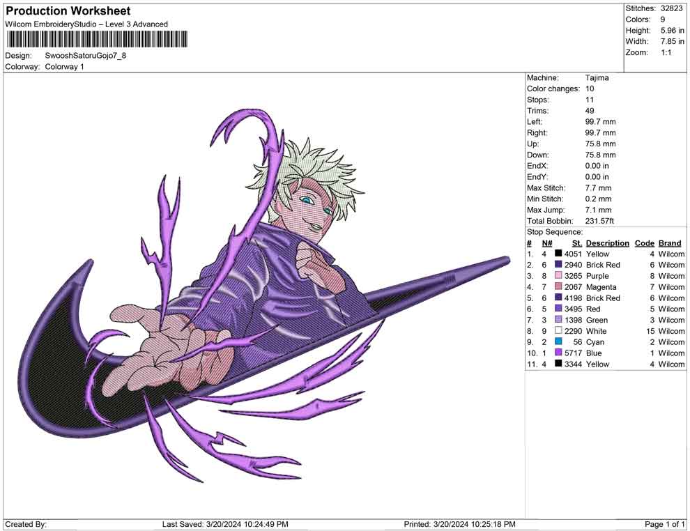 Swoosh Satoru Gojo