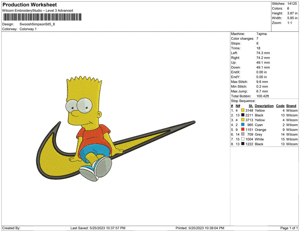 Swoosh Simpson Sit