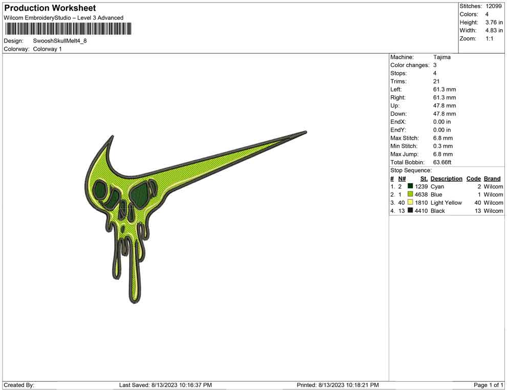 Swoosh Skull melt