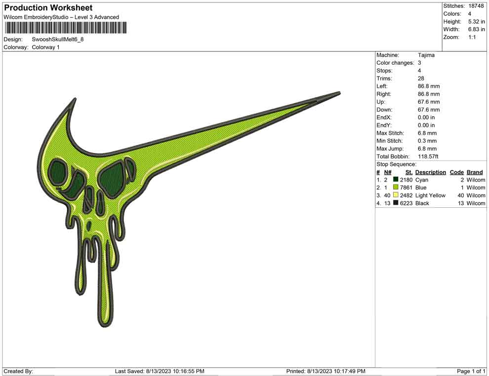 Swoosh Skull melt