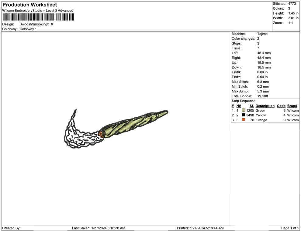 Swoosh smoking