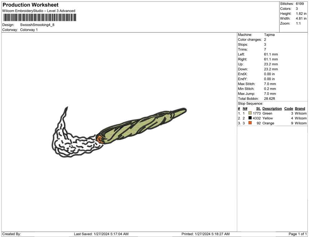 Swoosh smoking