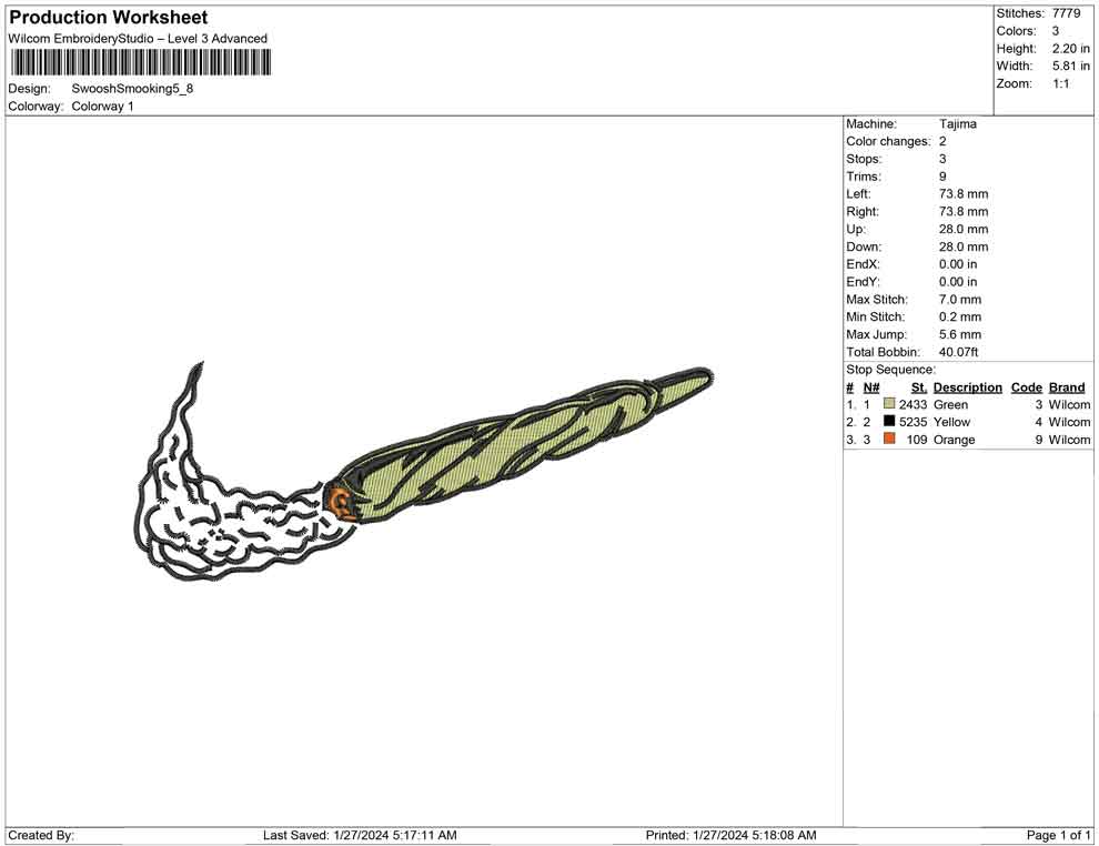 Swoosh smoking