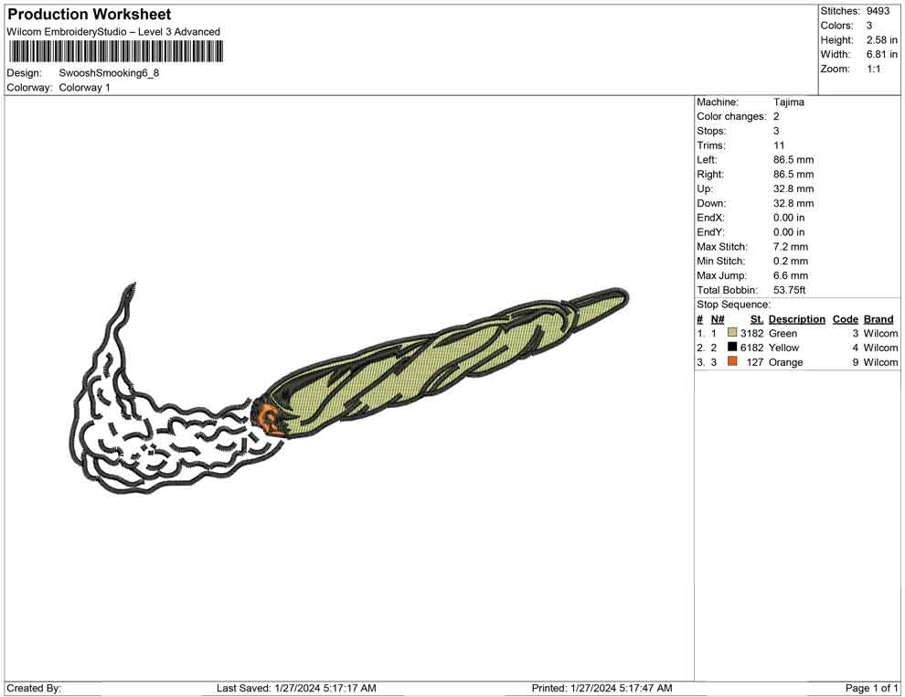 Swoosh smoking