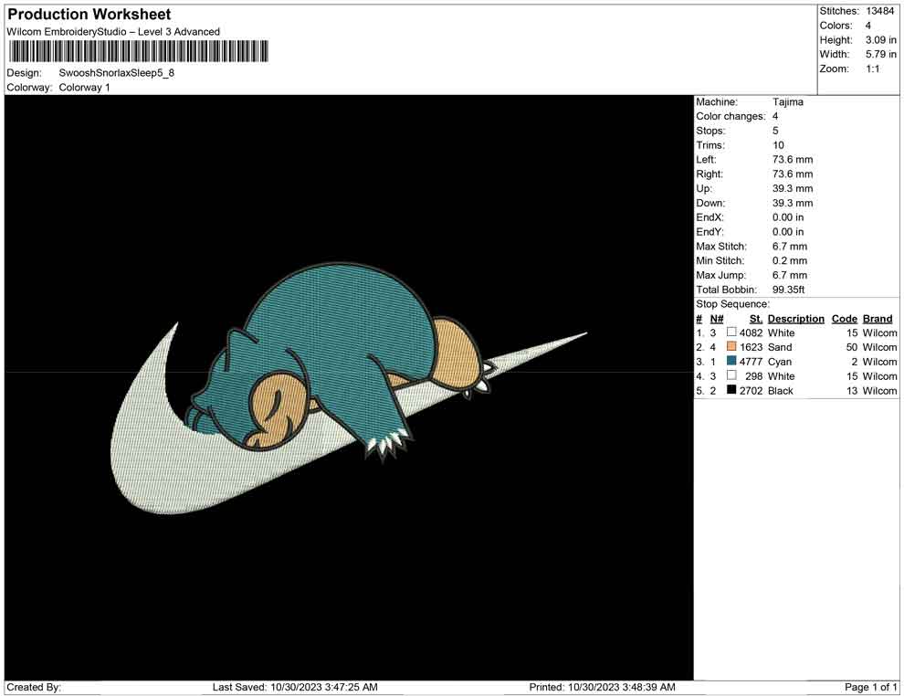 Swoosh Snorlax Sleep