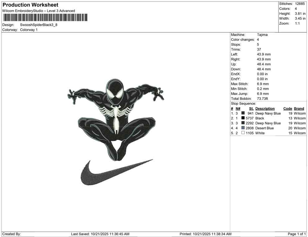 Swoosh Spider Black