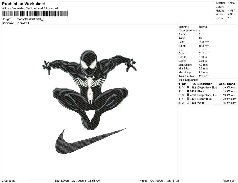 Swoosh Spider Black