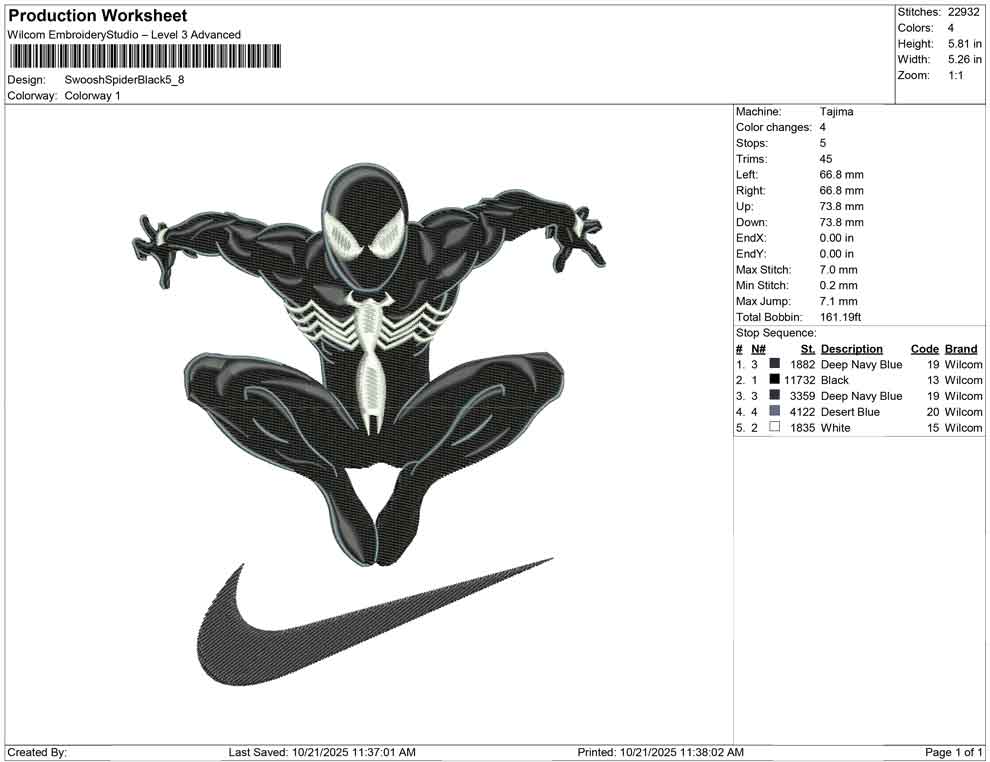 Swoosh Spider Black