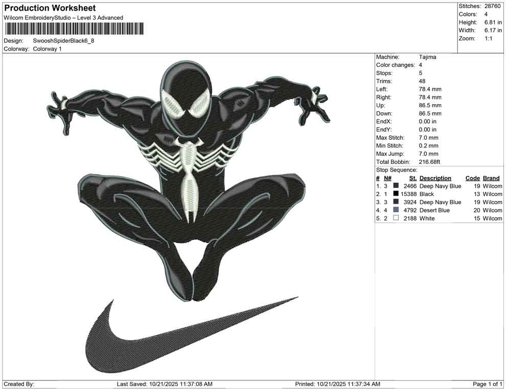 Swoosh Spider Black