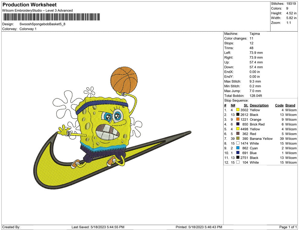 Swoosh Spongebob Basket