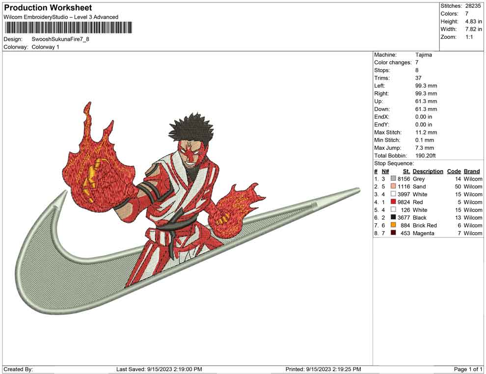 Swoosh Sukuna fire