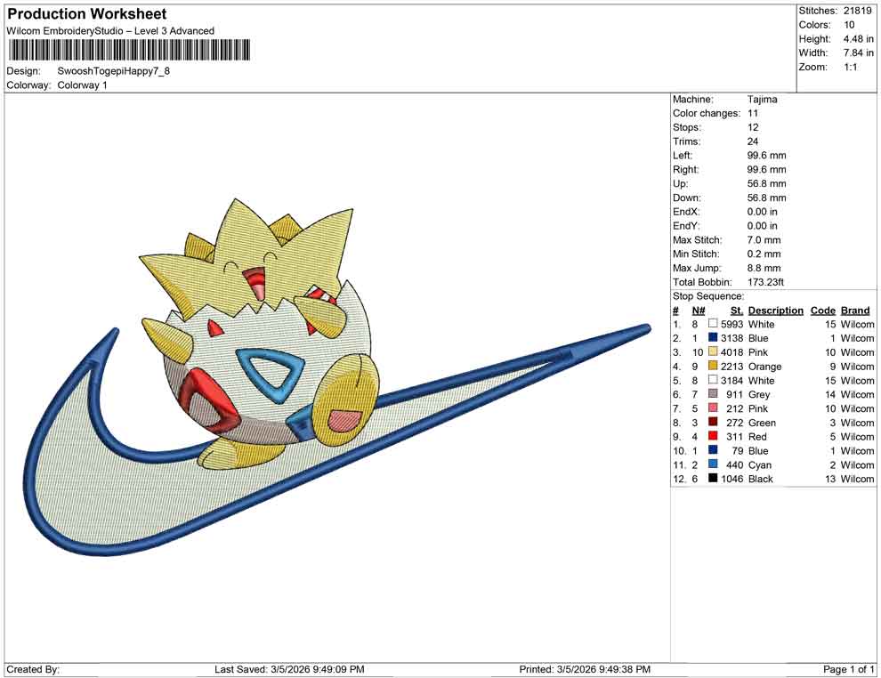 Swoosh Togepi Happy