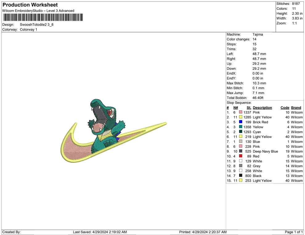 Swoosh Totodile 2
