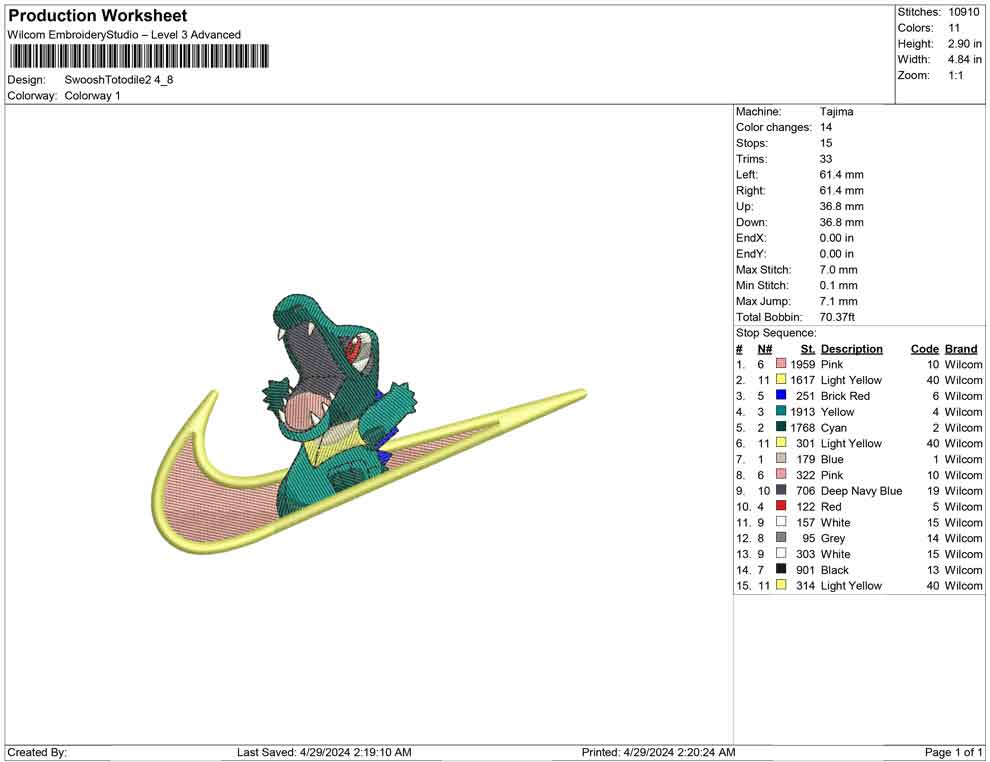 Swoosh Totodile 2