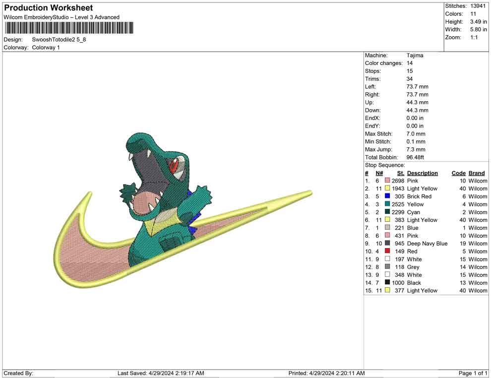 Swoosh Totodile 2
