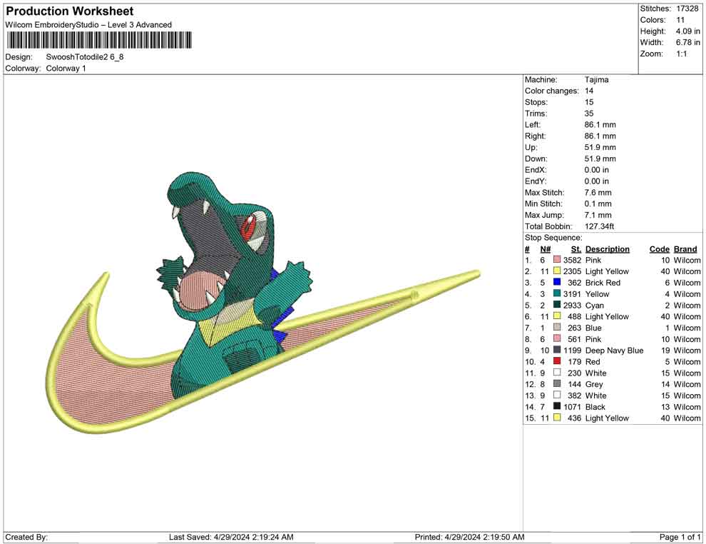 Swoosh Totodile 2