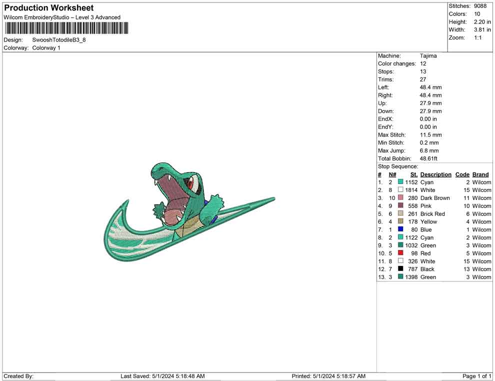 Swoosh Totodile B