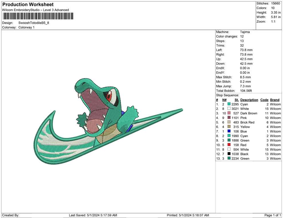 Swoosh Totodile B