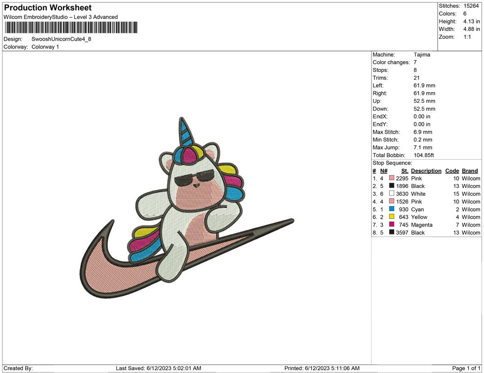 Swoosh Unicorn Cute