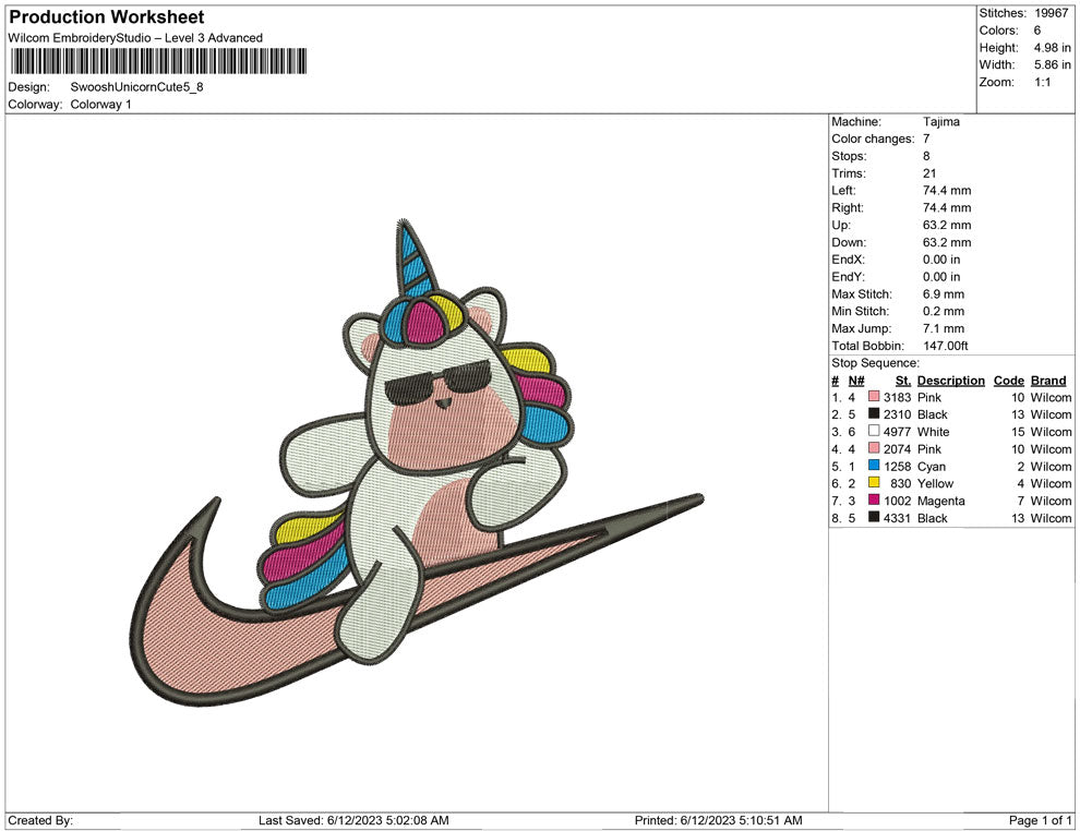 Swoosh Unicorn Cute