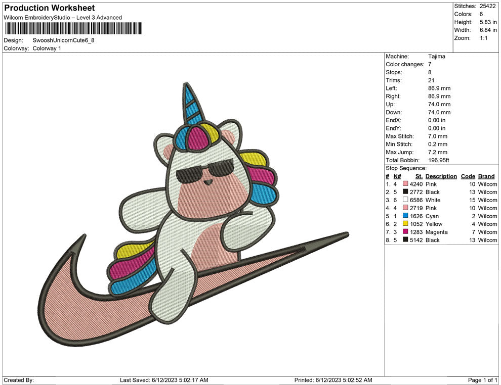 Swoosh Unicorn Cute