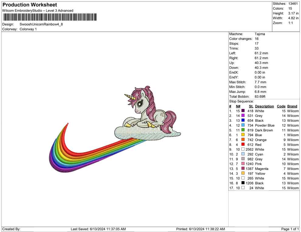 Swoosh Unicorn Rainbow