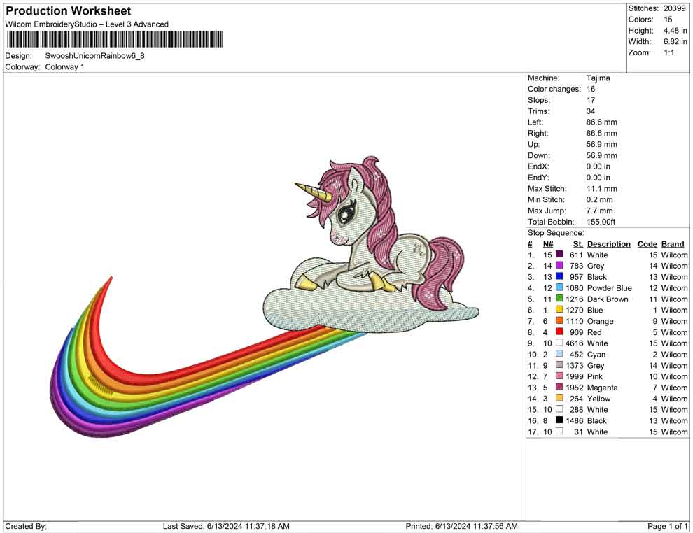 Swoosh Unicorn Rainbow