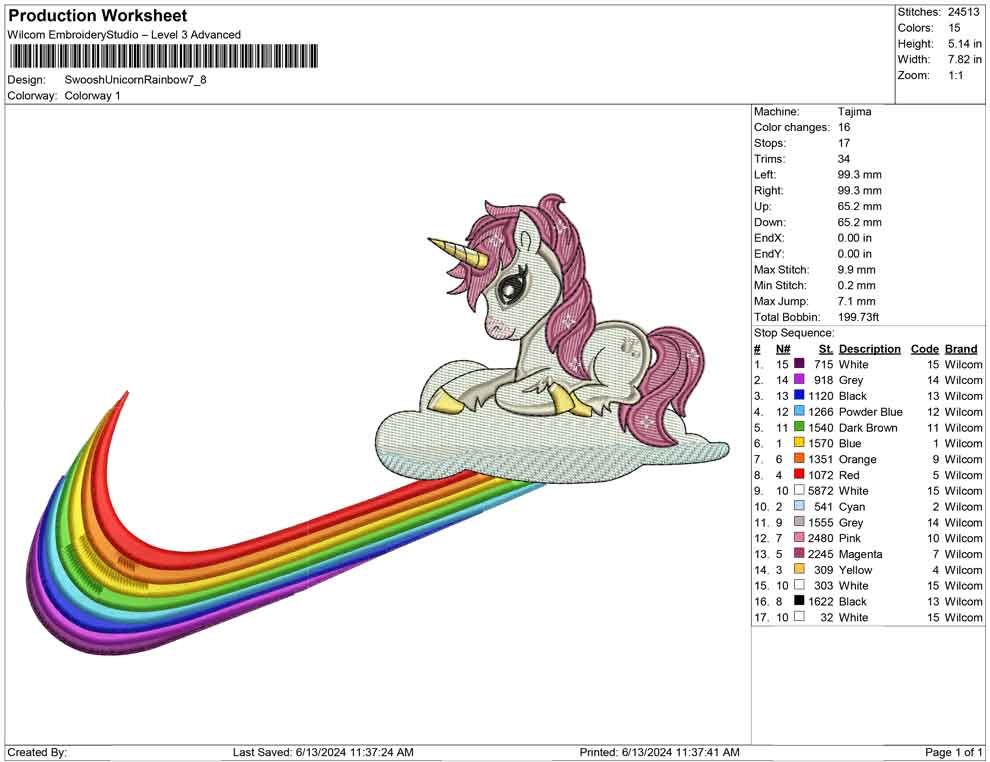 Swoosh Unicorn Rainbow