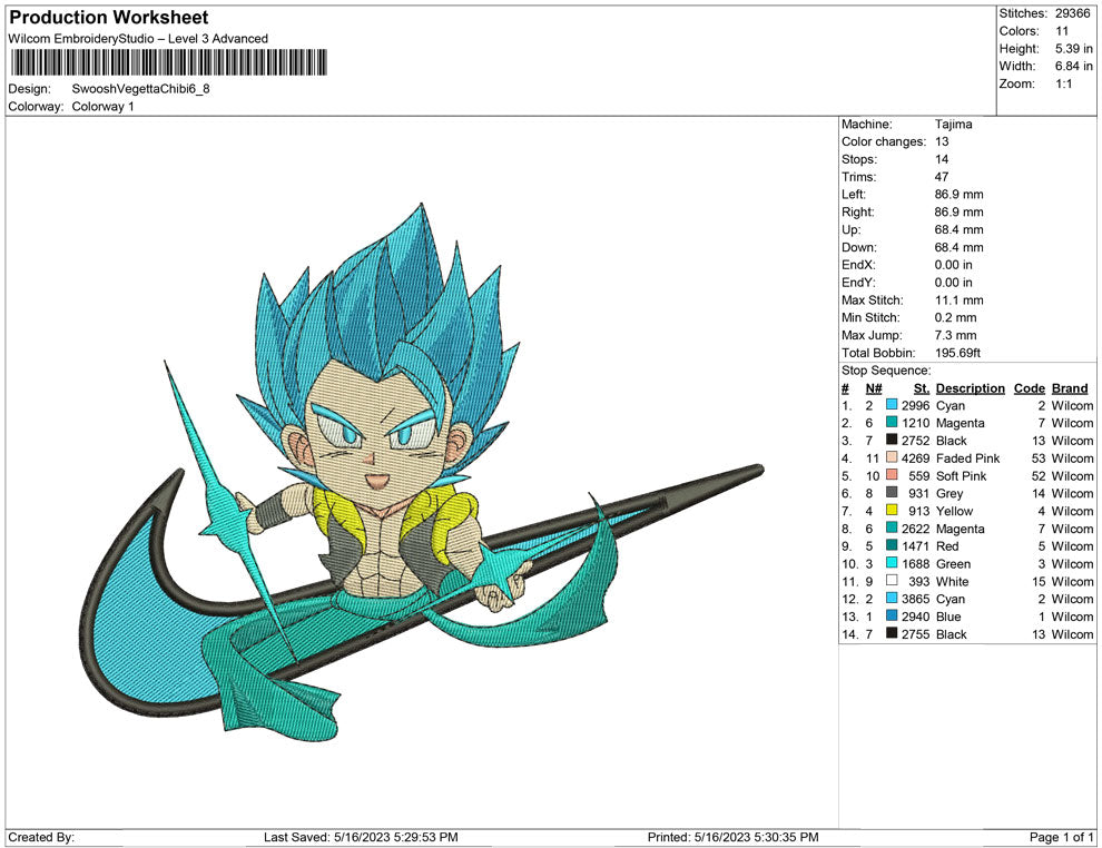 Swoosh Vegeta Chibi