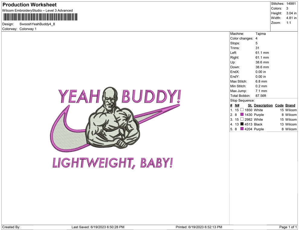 Swoosh yeah buddy Muscle