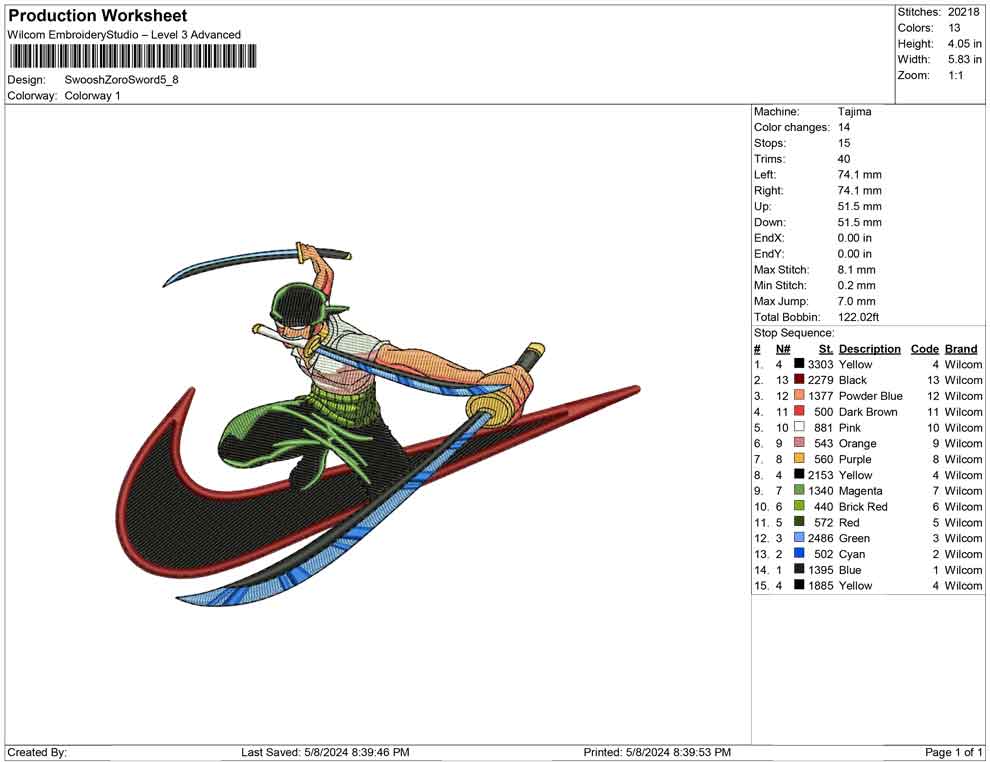 Swoosh Zoro Sword