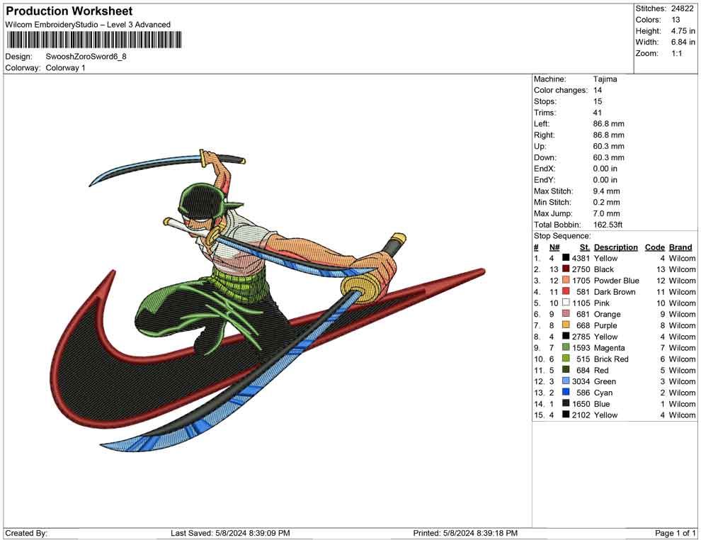 Swoosh Zoro Sword