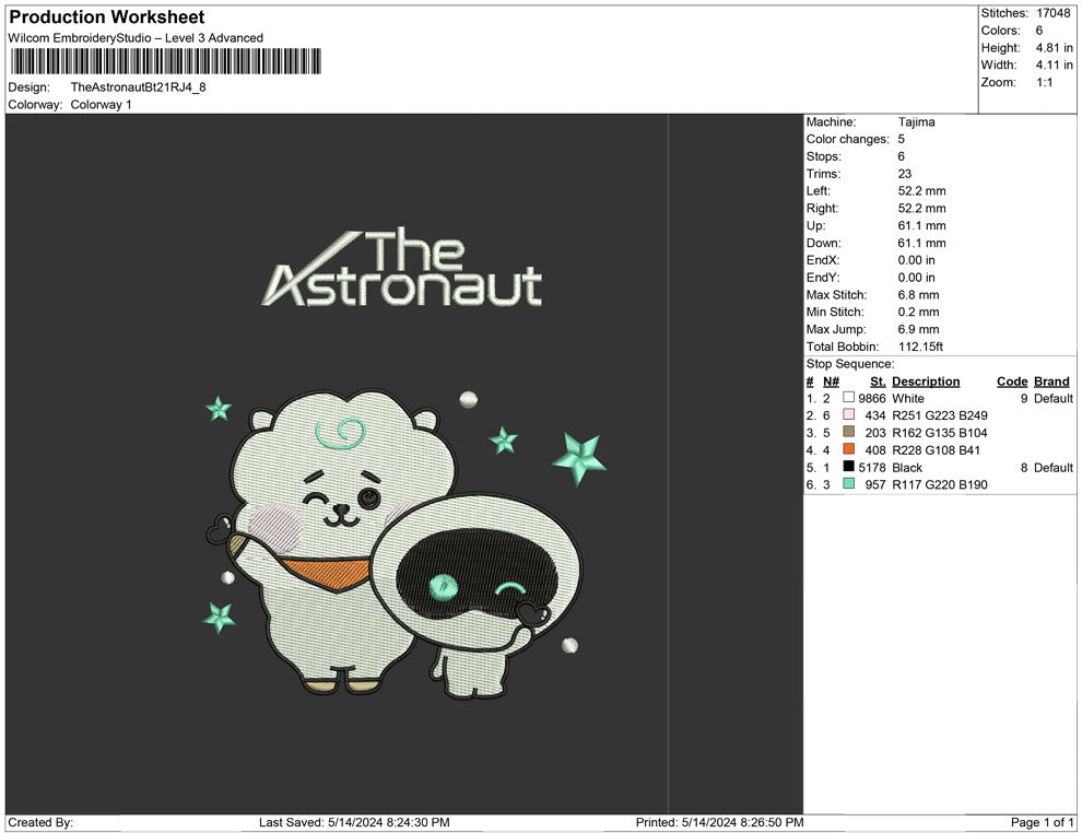 The Astronaut Bt 21 RJ