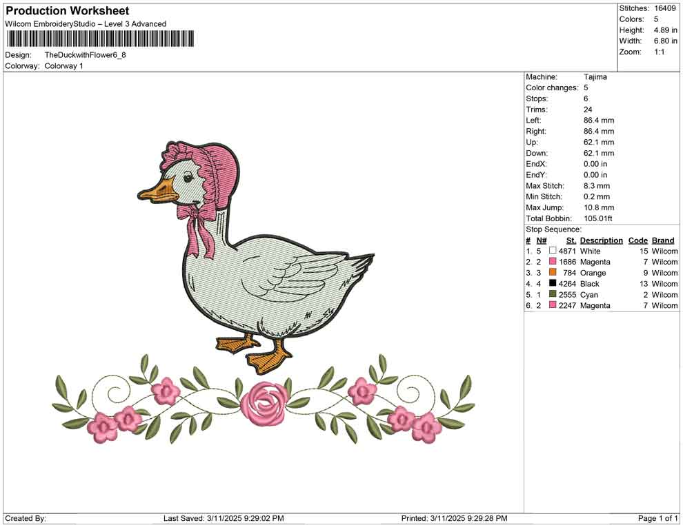 The Duck with Flower