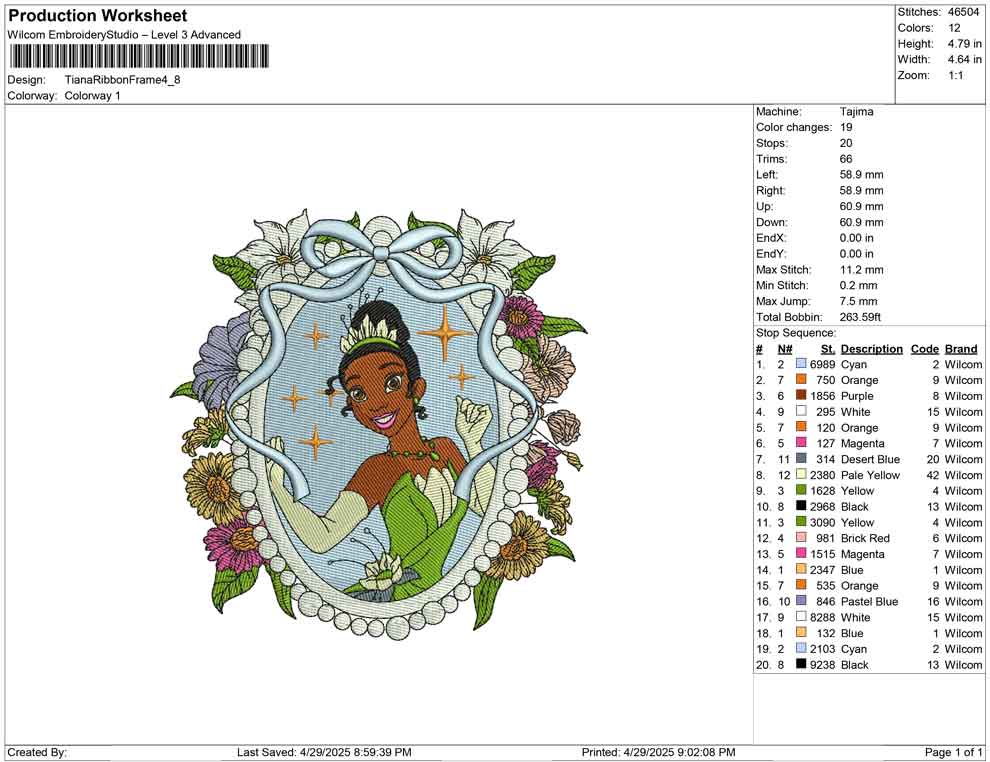 Tiana Ribbon Frame