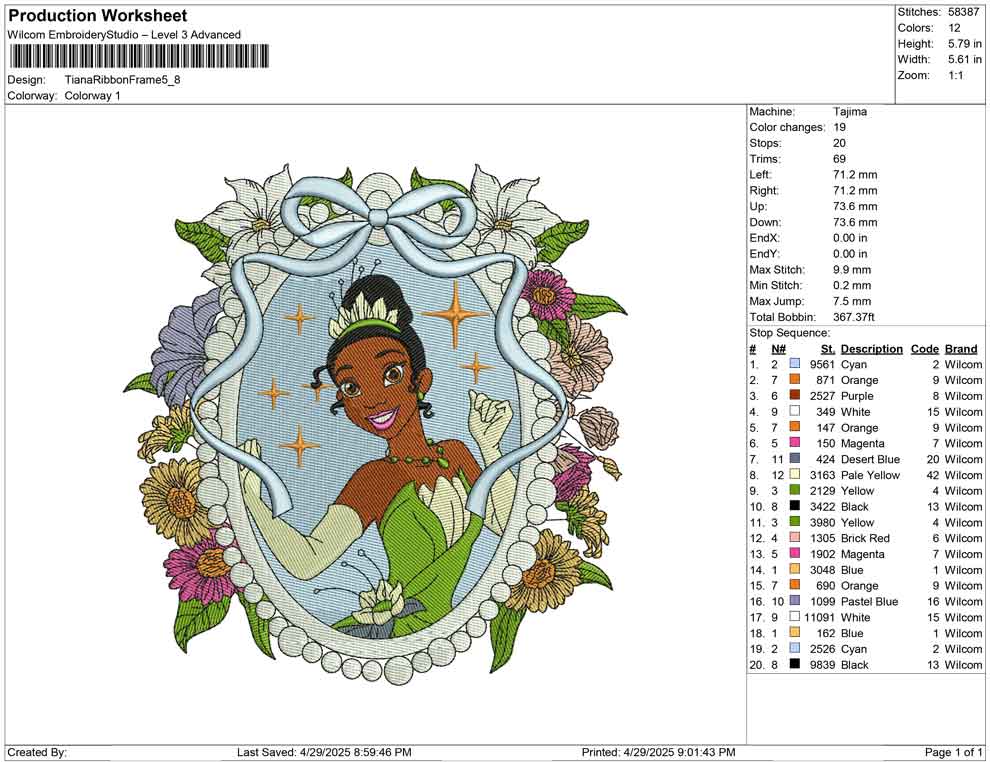 Tiana Ribbon Frame