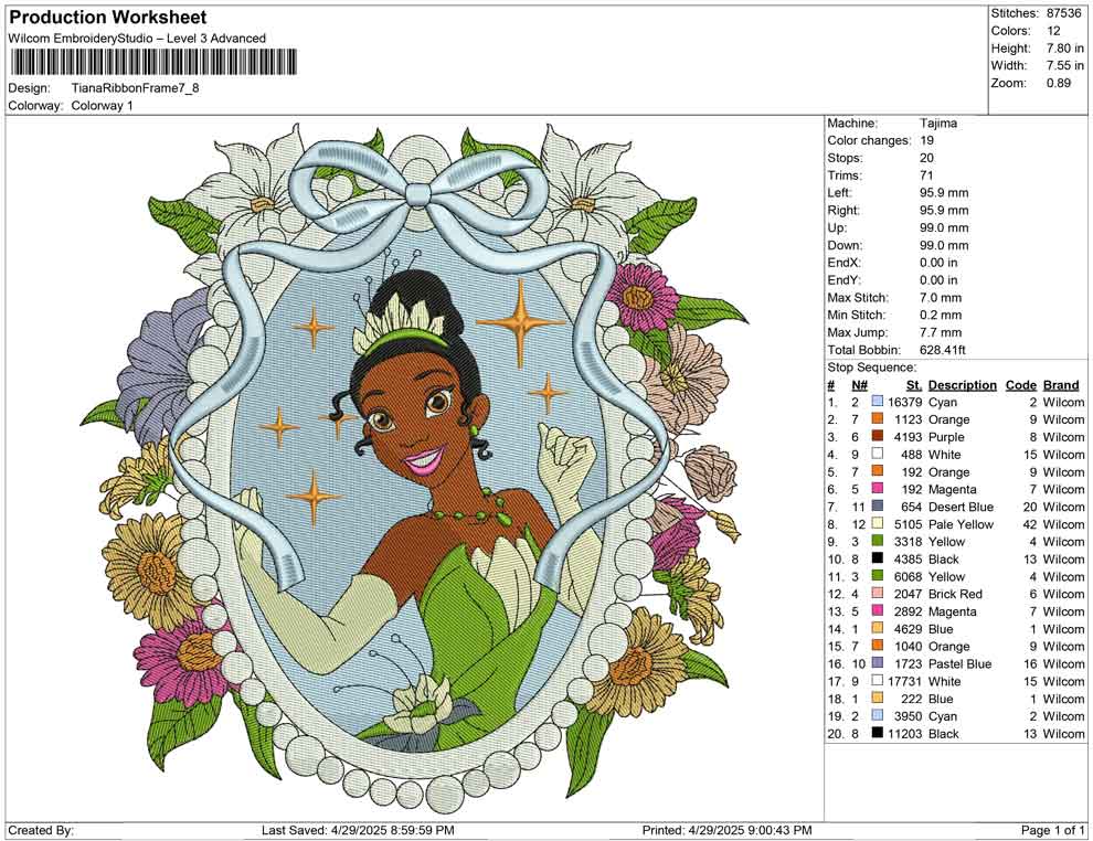 Tiana Ribbon Frame