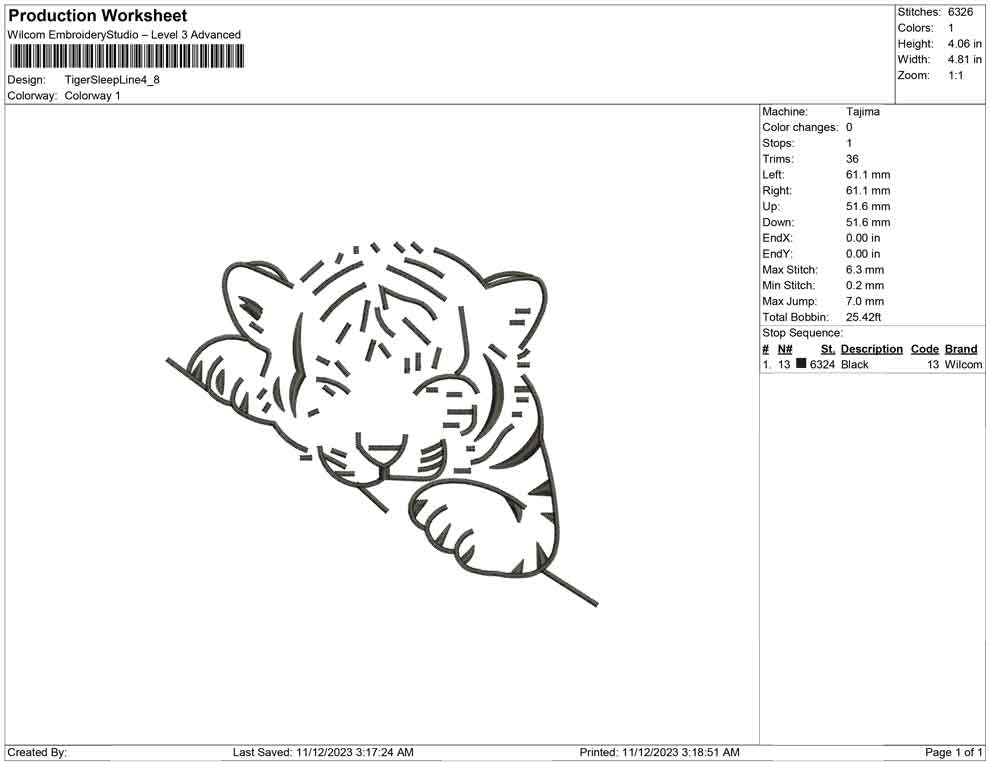 Tiger Sleep Liine