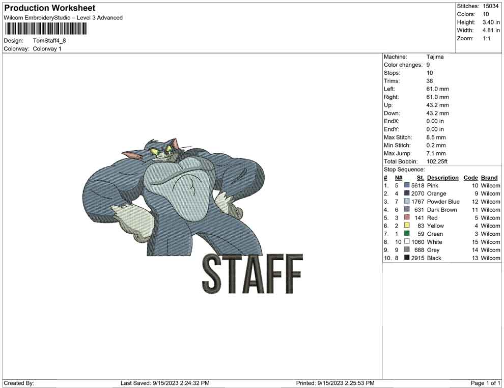 Tom staff