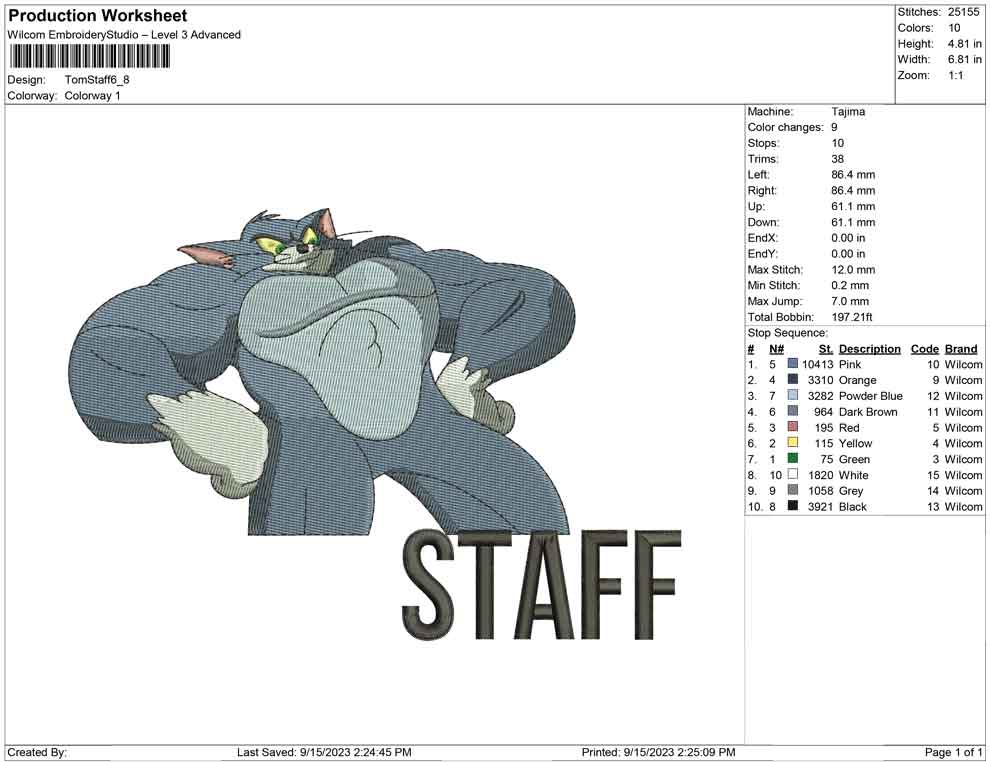 Tom staff