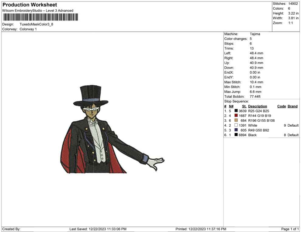 Tuxedo mask color
