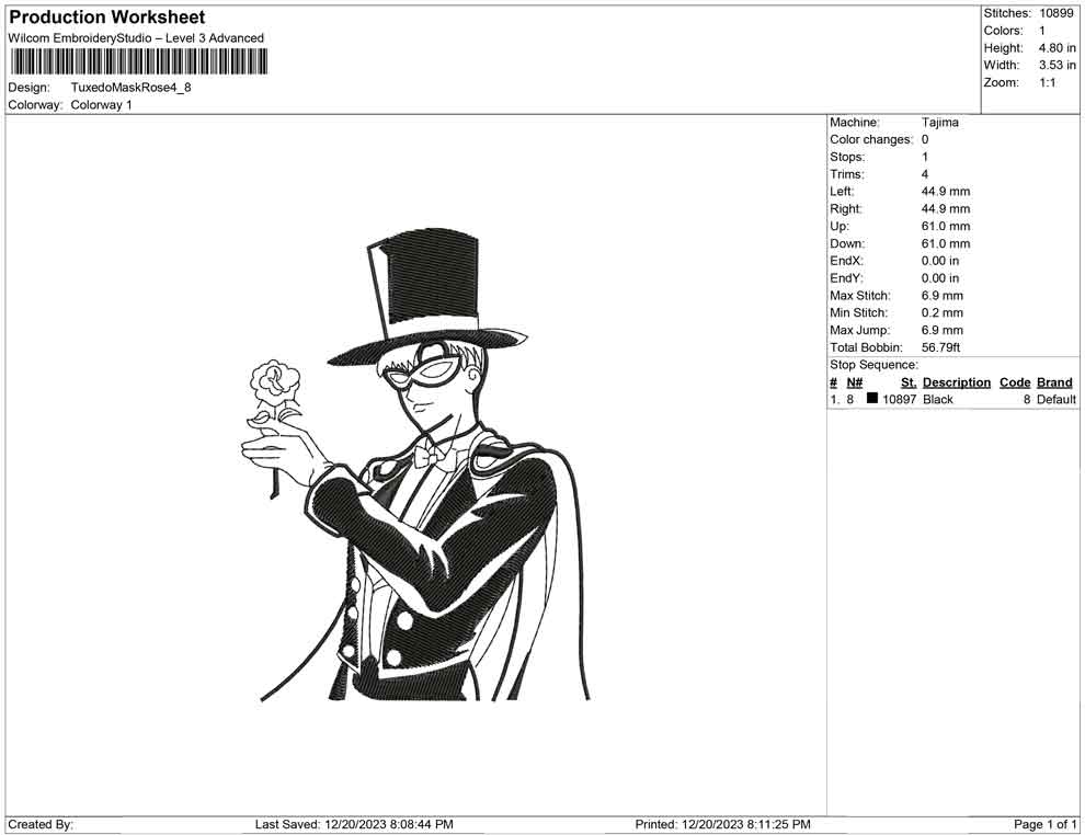 Tuxedo mask rose
