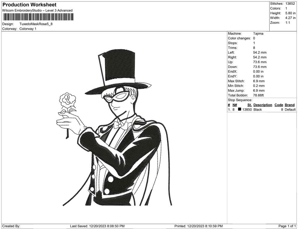 Tuxedo mask rose