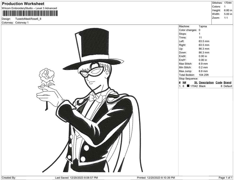 Tuxedo mask rose