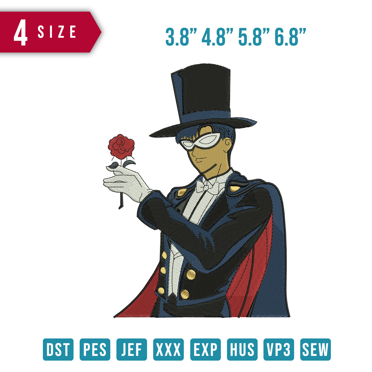 Tuxedo mask rose color