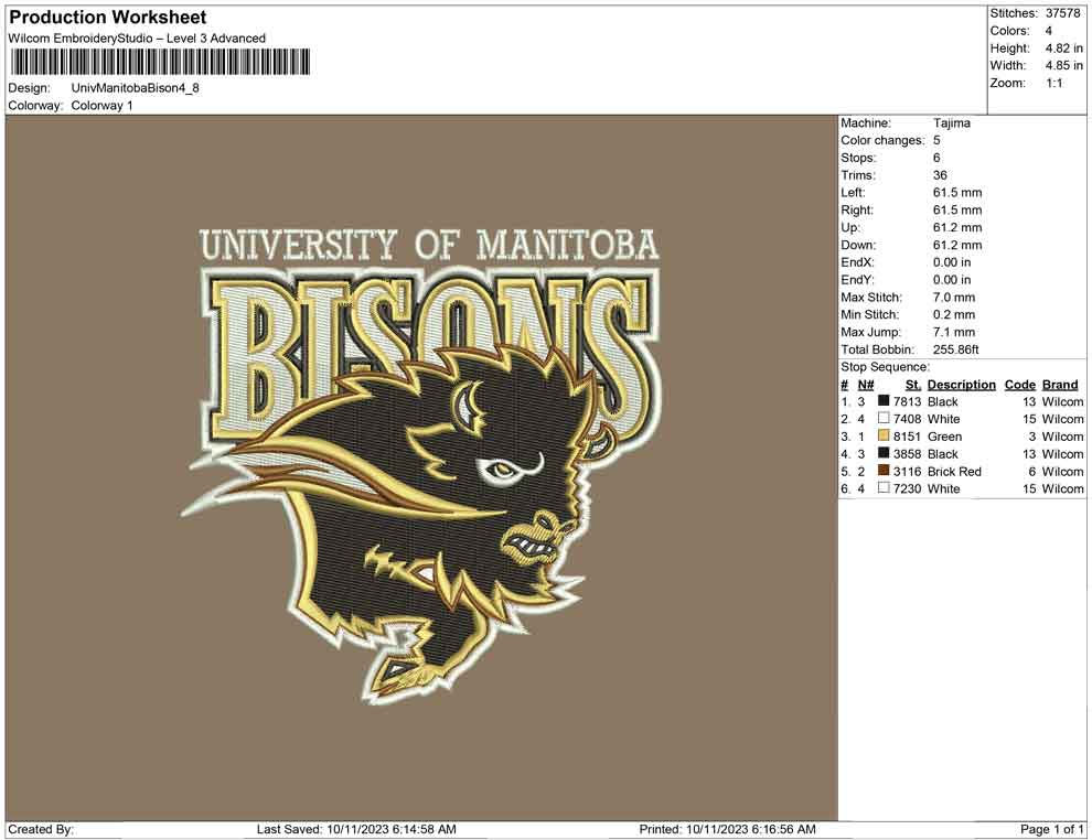 Univ Manitoba Bison