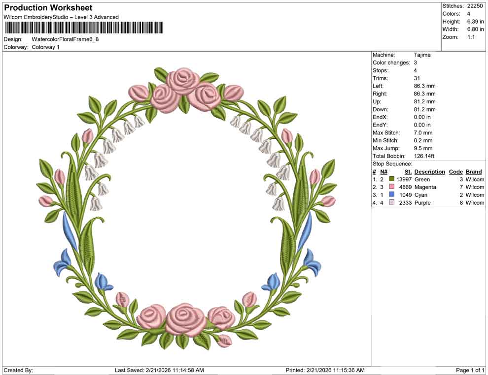 Watercolor Floral Frame