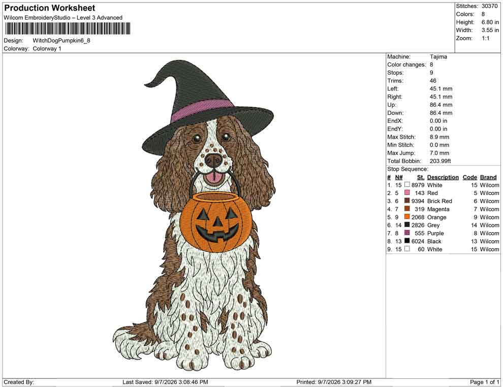 Witch Dog Pumpkin