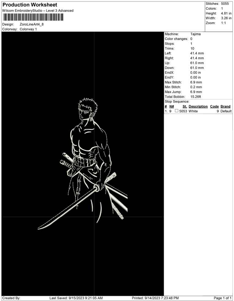 Zoro Line Art